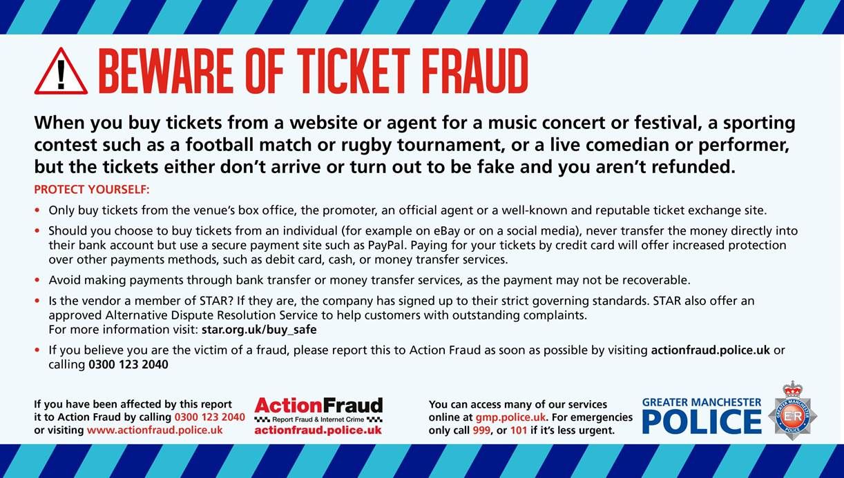 Scam Warning: Tickets