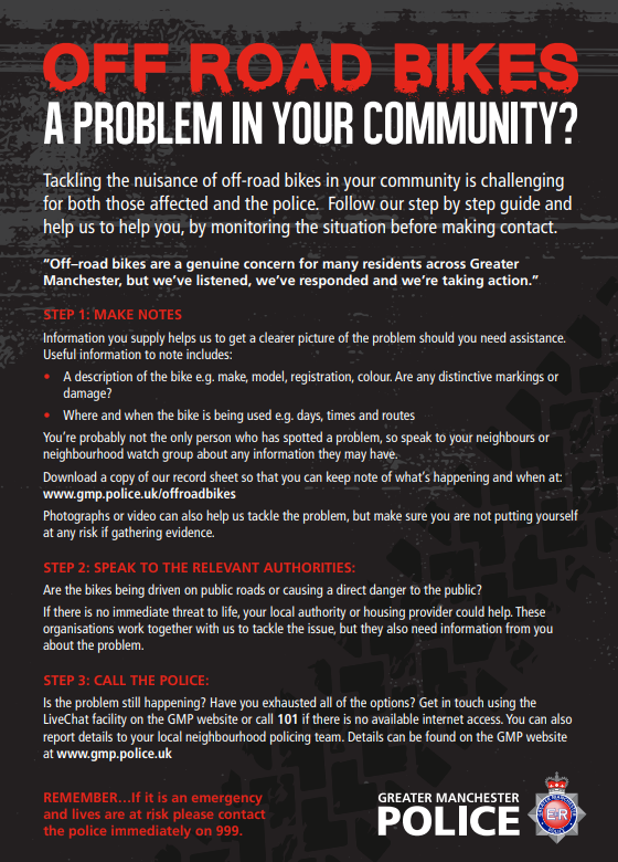 Off Road Bikes : A PROBLEM IN THE COMMUNITY?